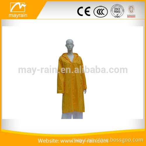 pvc Material and Raincoats Type hi-vis plalstic raincoat